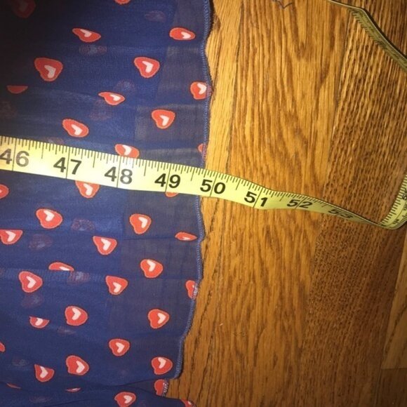 Maison Jules heart print pleated midi dress‎ XL NWT - Picture 6 of 6